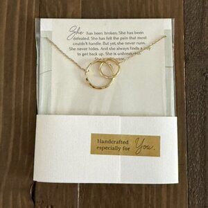 Hope Love Shine 14K Gold Filled & Sterling Silver Eternity Circles Necklace